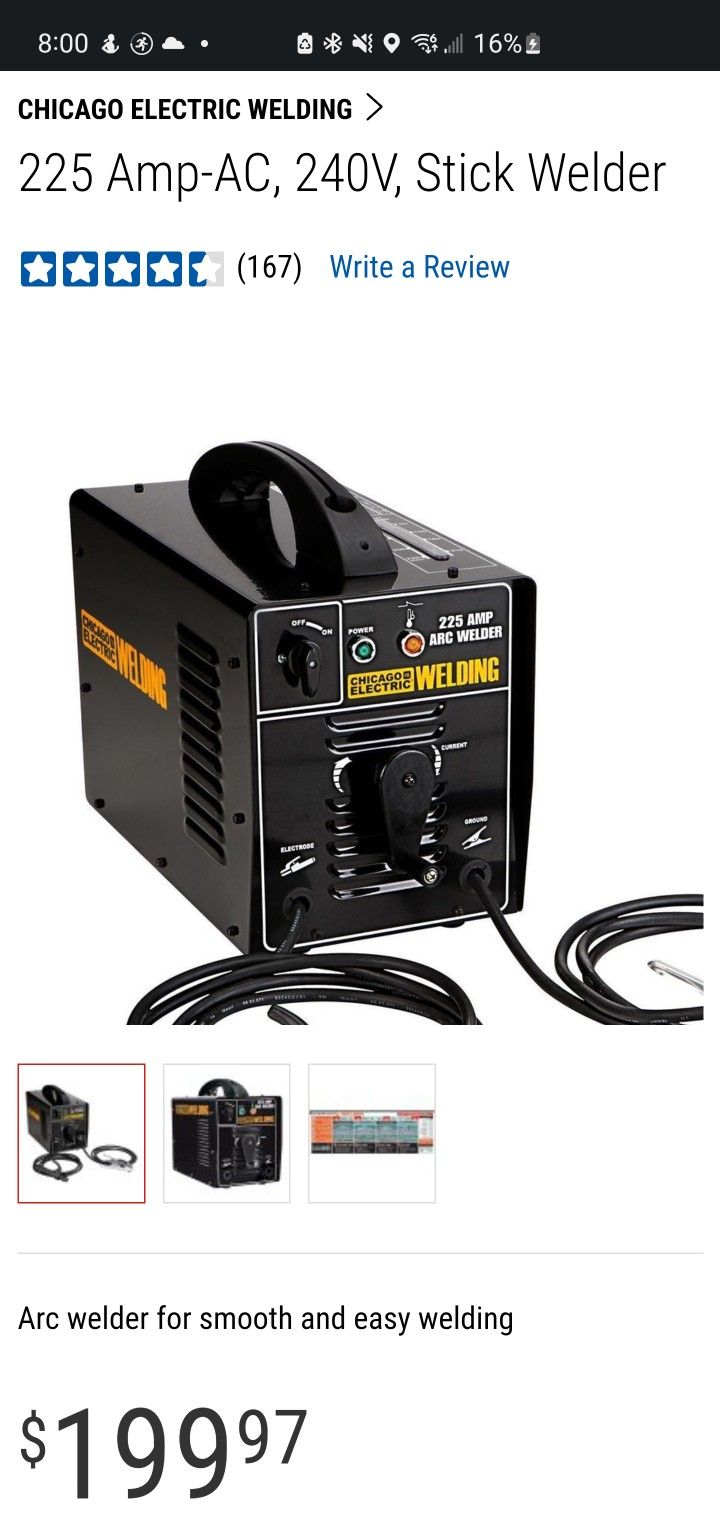 Harbor Freight Stick Welder. Price Negotiable