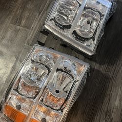 Headlights Chrome 2007 To 2013 Chevy Silverado 