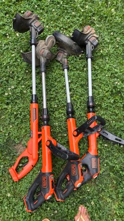 Lot of 4 Black+Decker 20V String Trimmers - For Parts/Repair