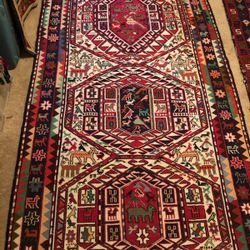 Handmade Rug From Iran 6ft By 4ft Silk And Wool Material