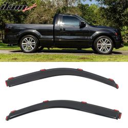 Fits 2009-2014 Ford F150 Regular Cab In-Channel Window Visors Acrylic Rain Deflector