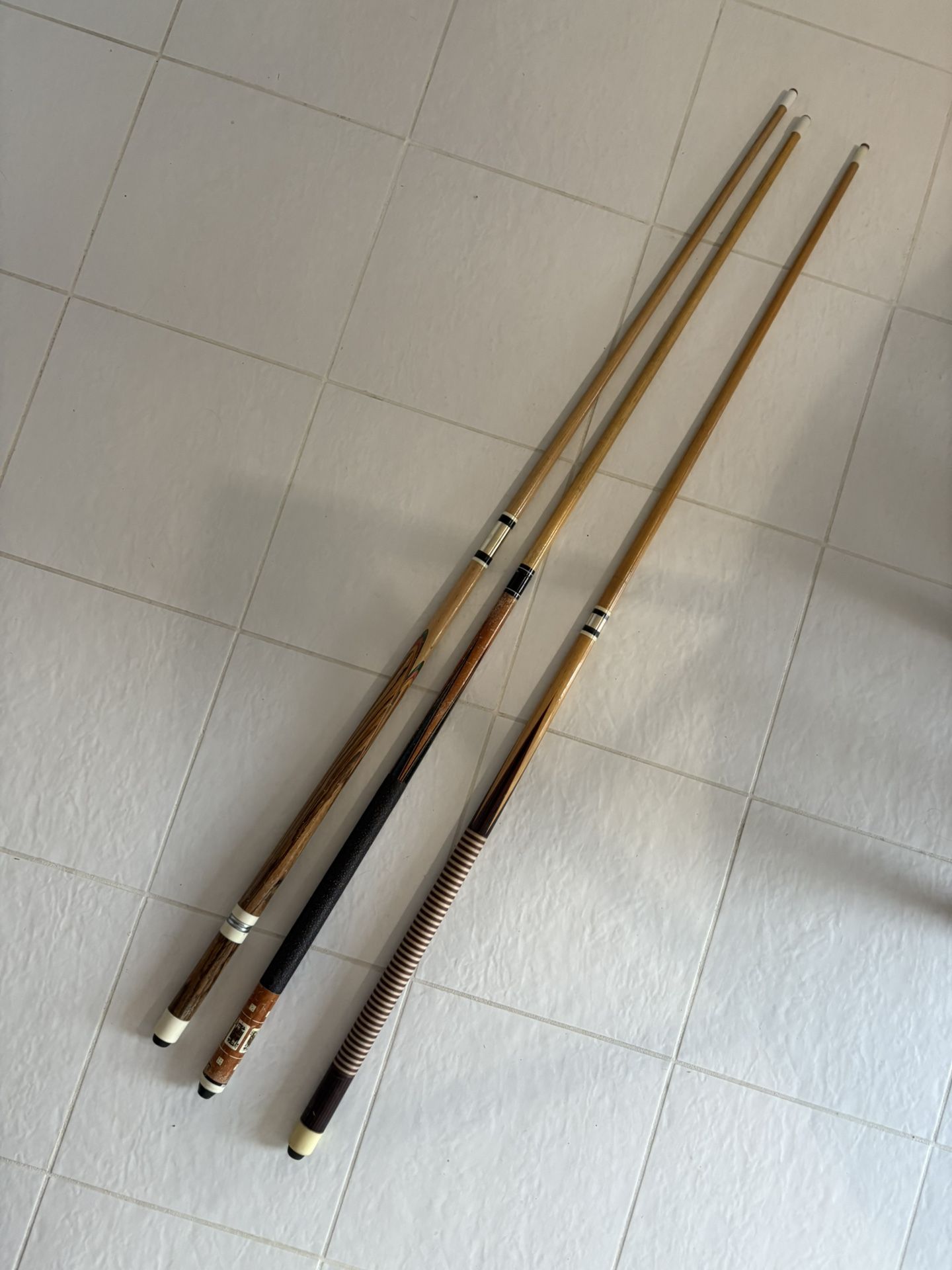 Set of House Billiards/Pool Cue Sticks (3)