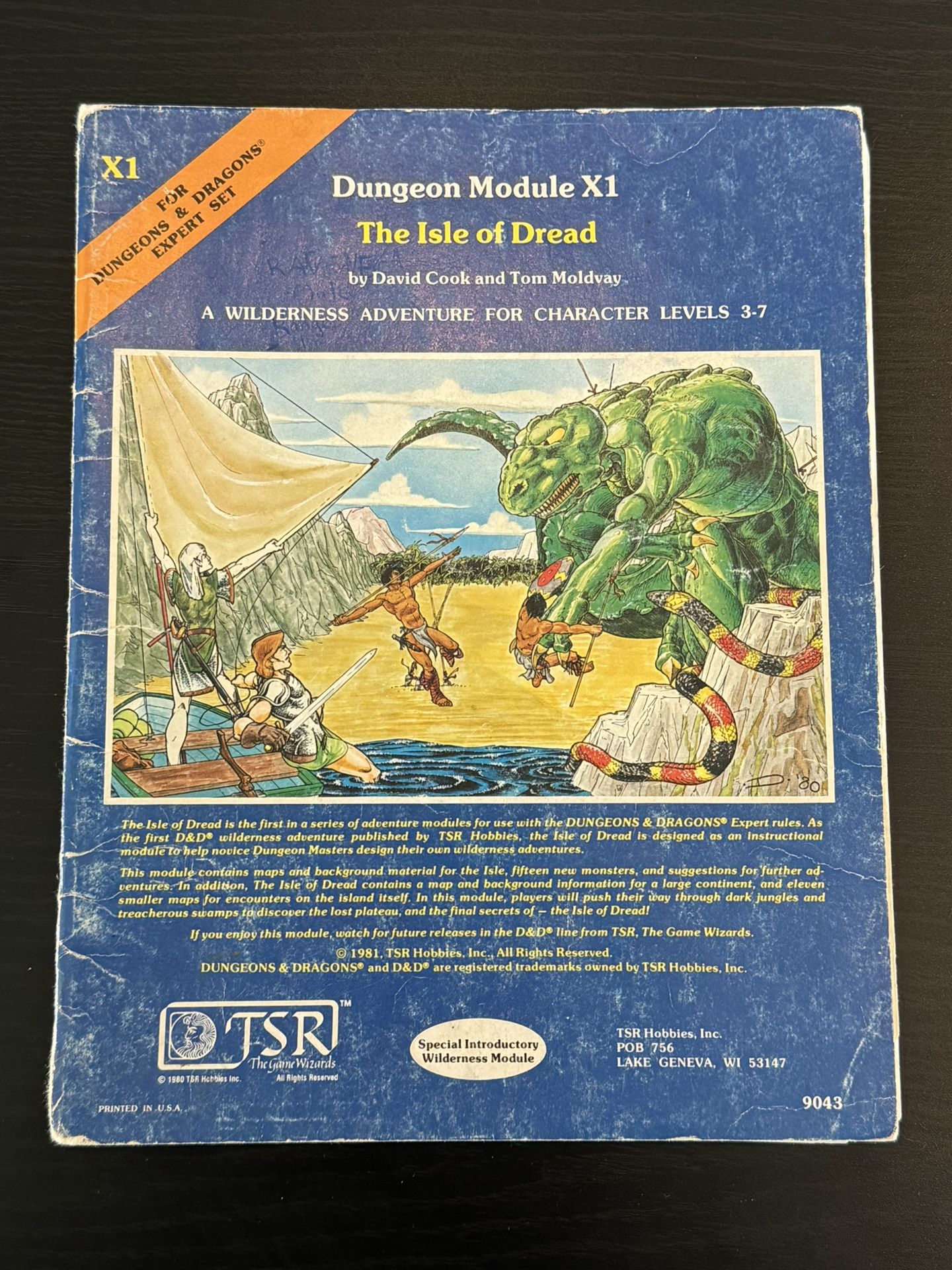 Dungeons & Dragons Module X1 - Isle of Dread 1981 TSR#9043