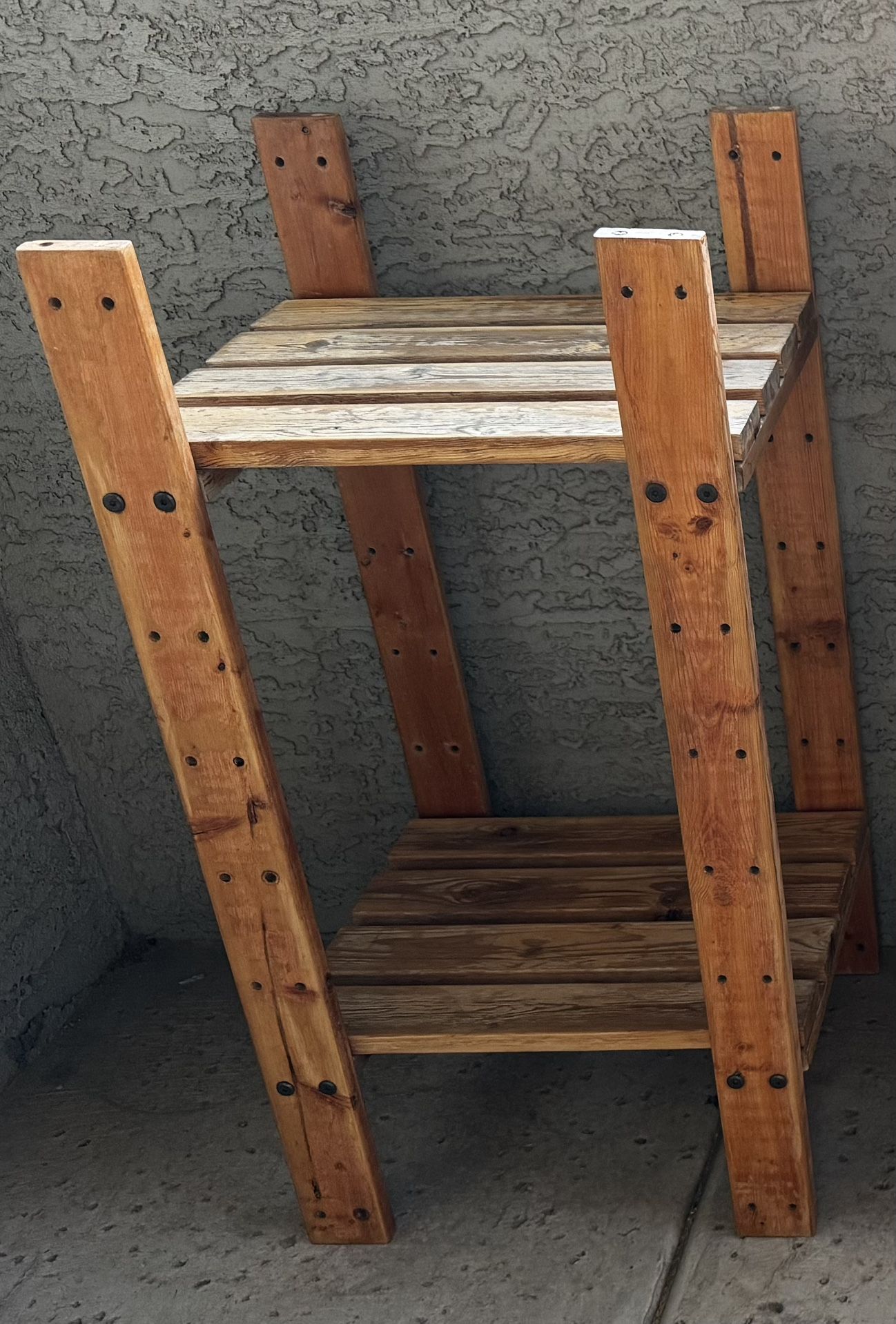 Outdoor Wood Plant Stand