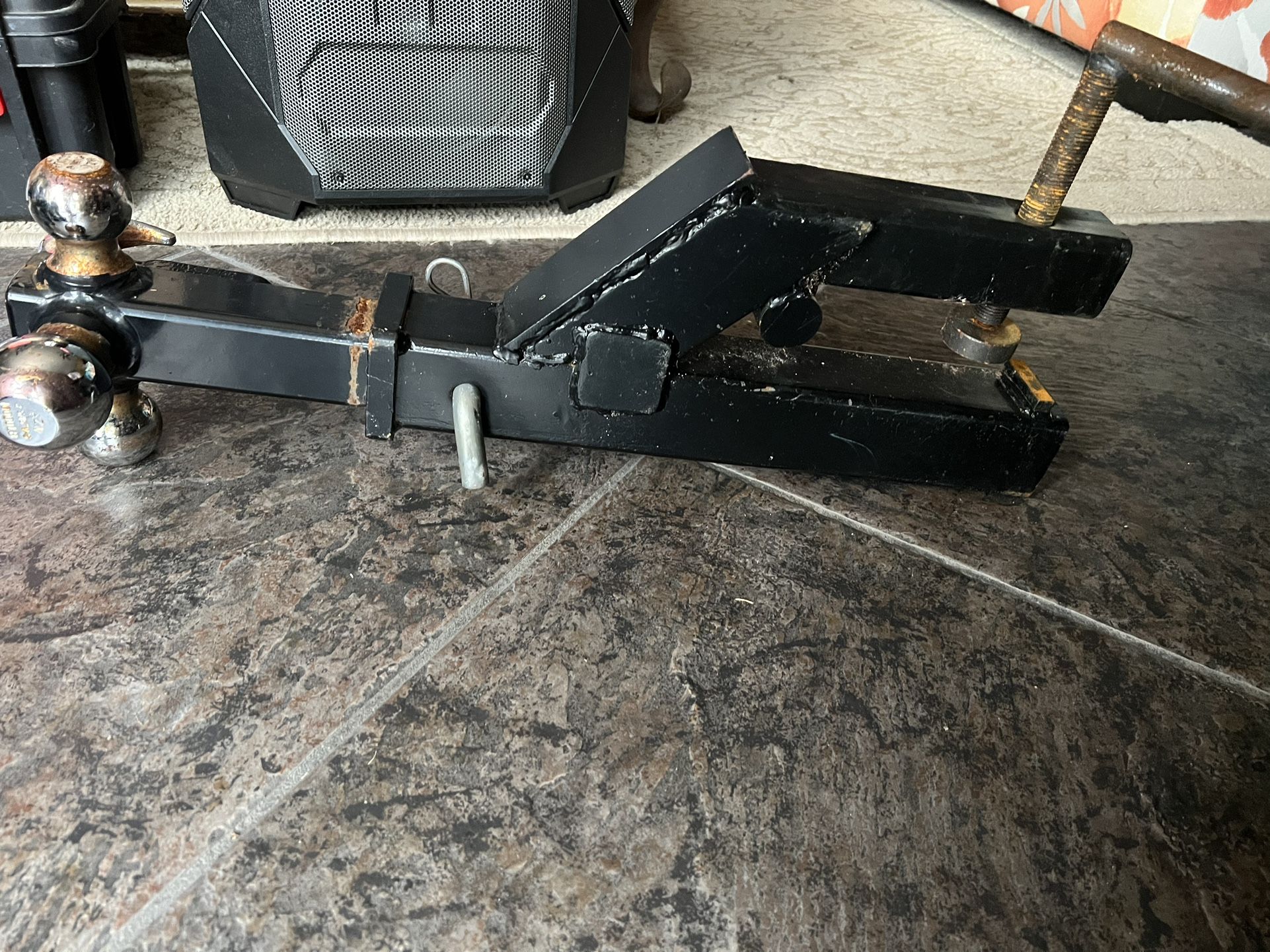Forklift/tractor Hitch Receiver With 3 Ball Hitch With Hook