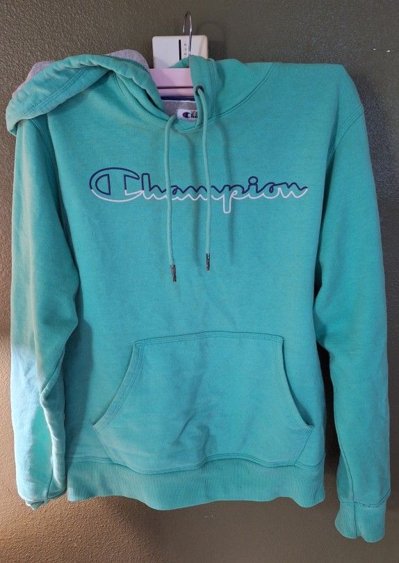 Turquoise Champion Spell Out hoodie & Black/Navy Blue Champion Hoodie