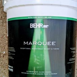 2 New Unopened 5 Gal Behr Semi Gloss Exterior 