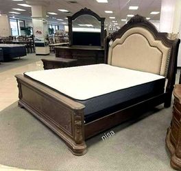 $10 Down finance Bedroom Set Queen Bed King Bed chest and mattres Bunk Bed vanity set Dining Set Dining table Bed frame king bed Frame Queen bed Frame
