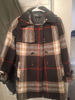 Ou Shi Ying Plaid Wool-Blend Coat