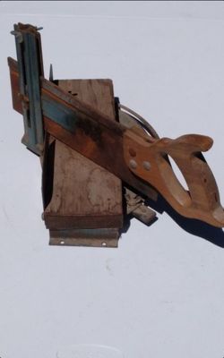 Vintage Miter Box Saw 