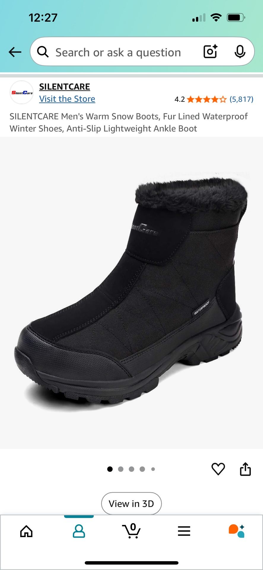 Snow Boots Men’s Size 10