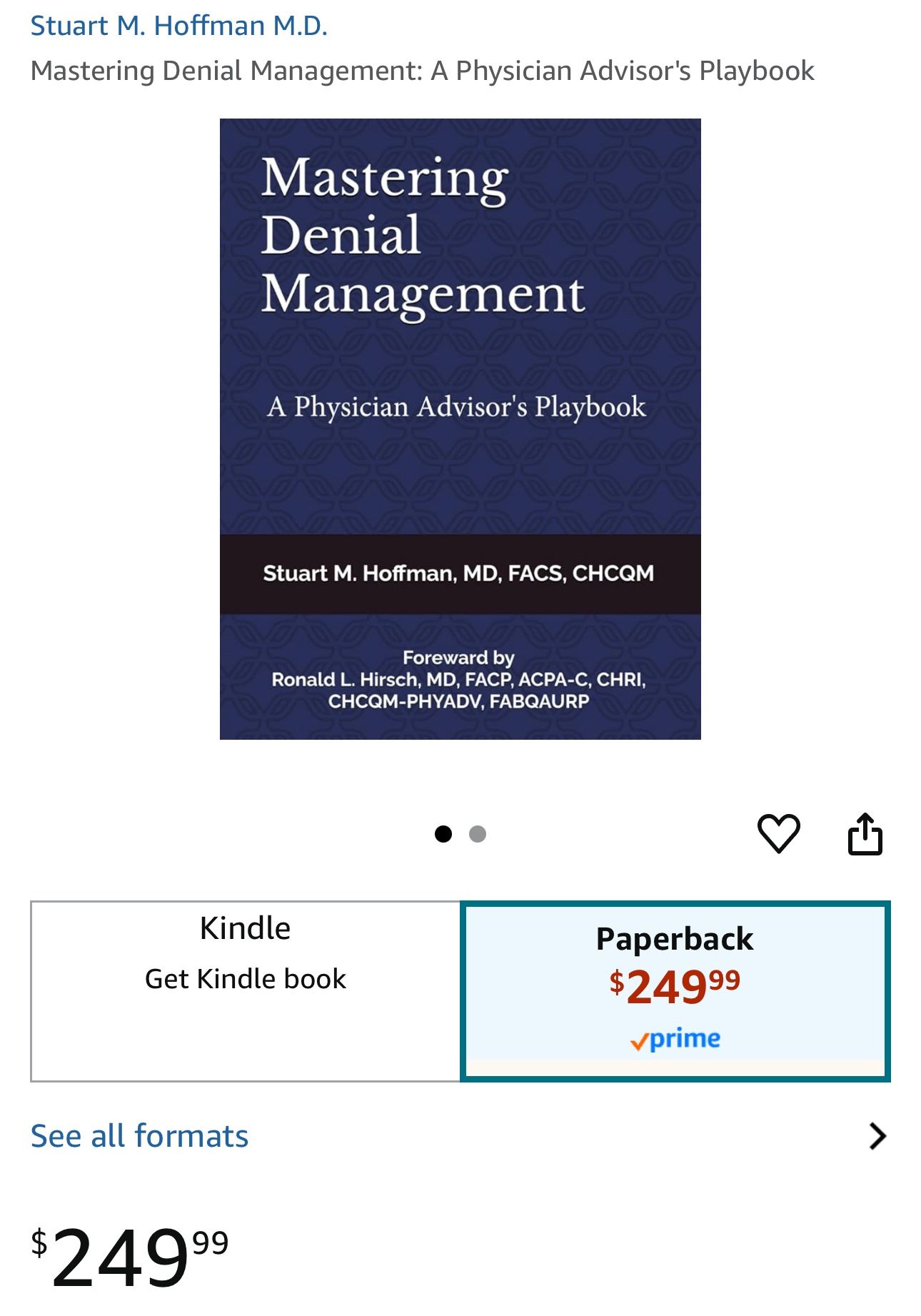 Mastering Denial Management: A Physician Advisor's Playbook by Stuart M. Hoffman