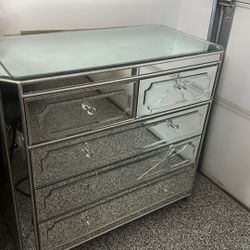 Z Gallerie Mirrored Simplicity Drawer- As Is 