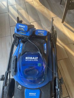 Kobalt 40v electric mower with 2 batteries