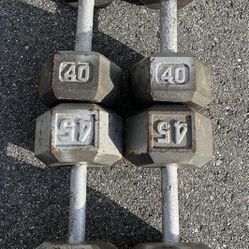 40s And 45s Dumbbell Sets