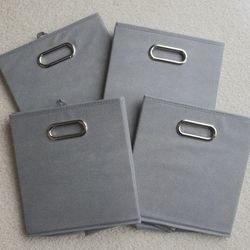 Fabric Storage 11-inch Cubes (Set Of 4)