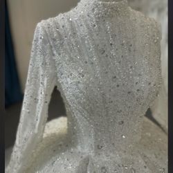 Modest White Wedding Dress Size 4