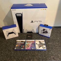 Brand New Disc Version Console + 3 Games + 1 Controller Bundle 