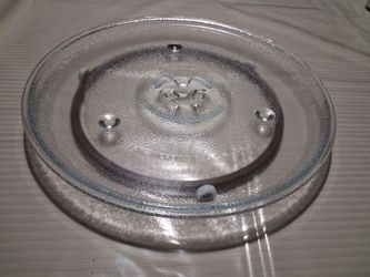 REPLACEMENT GLASS MICROWAVE PLATE WITH  ROLLER RING