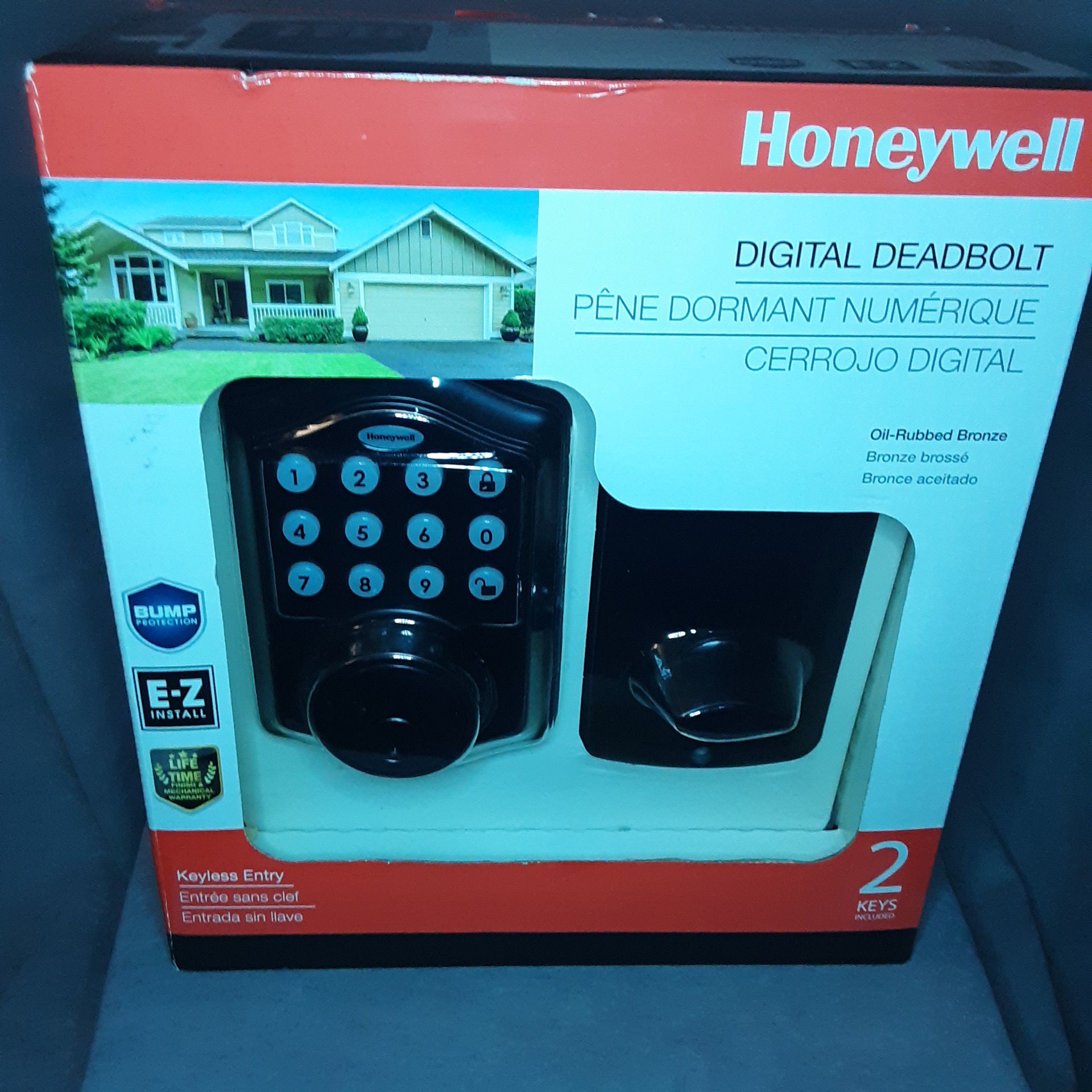 Honeywell Digital Deadbolt : Oil-Rubbed Bronze Keyless Entry / 2 Keys - 8712409