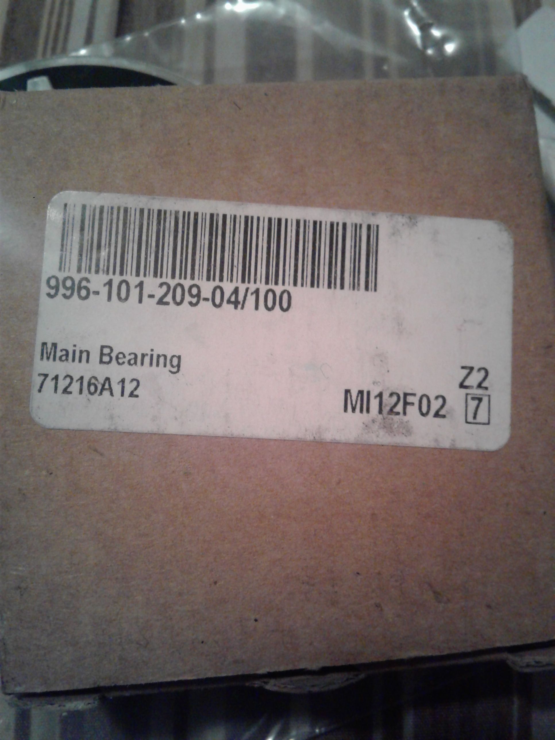 Porsche main bearing