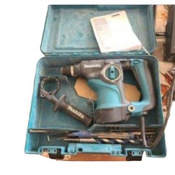 Makita hammer drill with bits