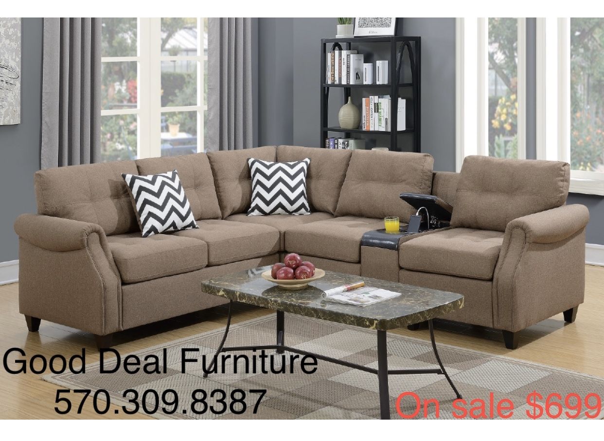 Built in Charger sofa sectional living room set sale (finance available)