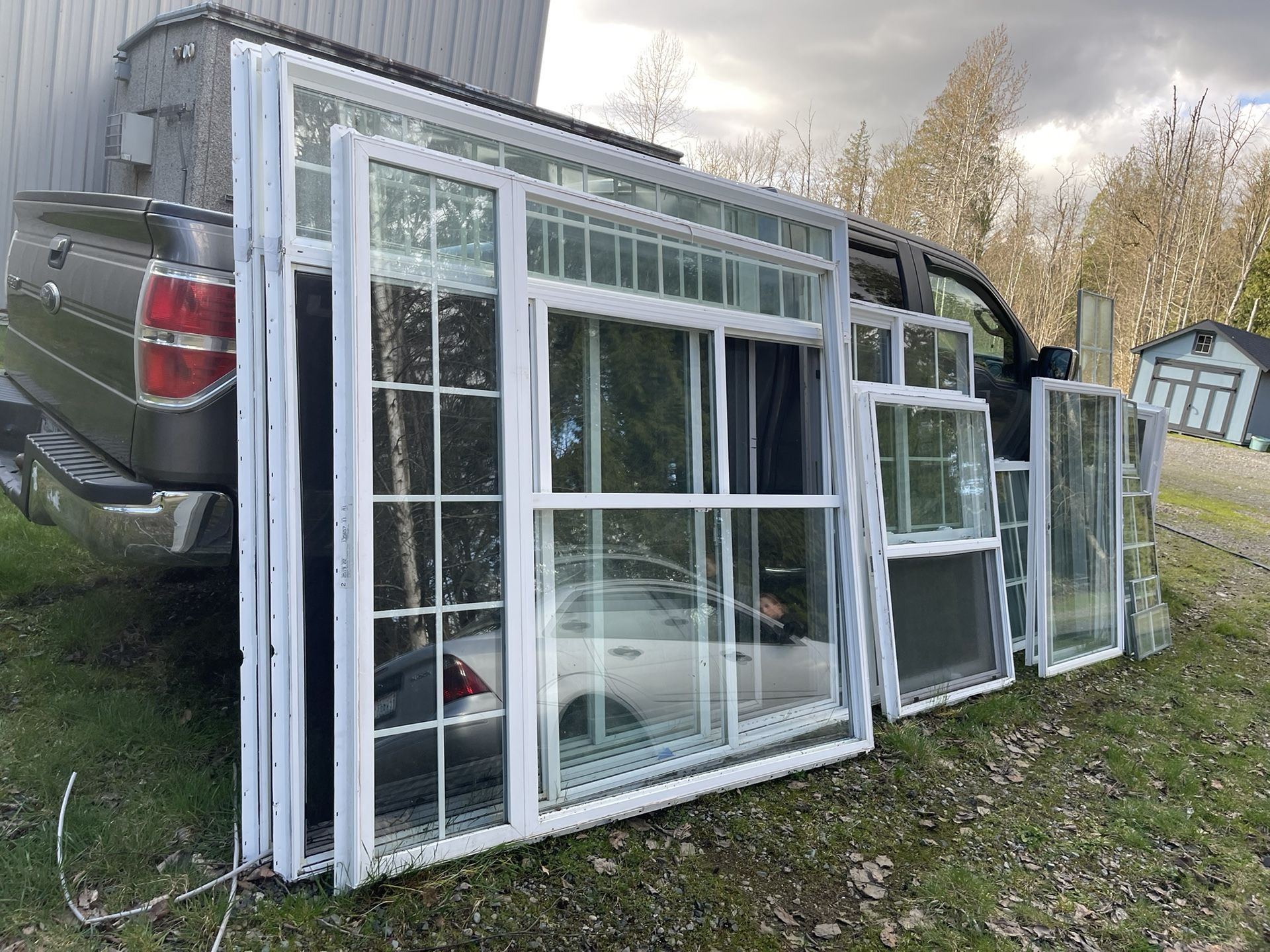 Vinyl Glass Windows 2 Pane, White