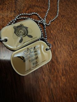 Pokémon Poliwhirl #61 Dog Tag Necklace 1998