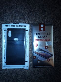 Motorola One case and 3 tempered glass