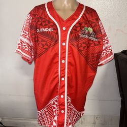 Tonga Baseball Jersey - Sila Tonga Shirt - Tongan Design Clothing Men’s Sz XL
