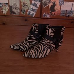 Zebra Print Booties