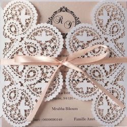 Laser Cut Invitation . Custom Design 