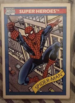 Superheroes 1990 Spiderman Card