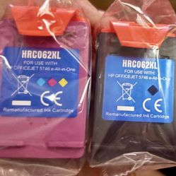 62XL black & color For HP Printer - See Description For Model Numbers 