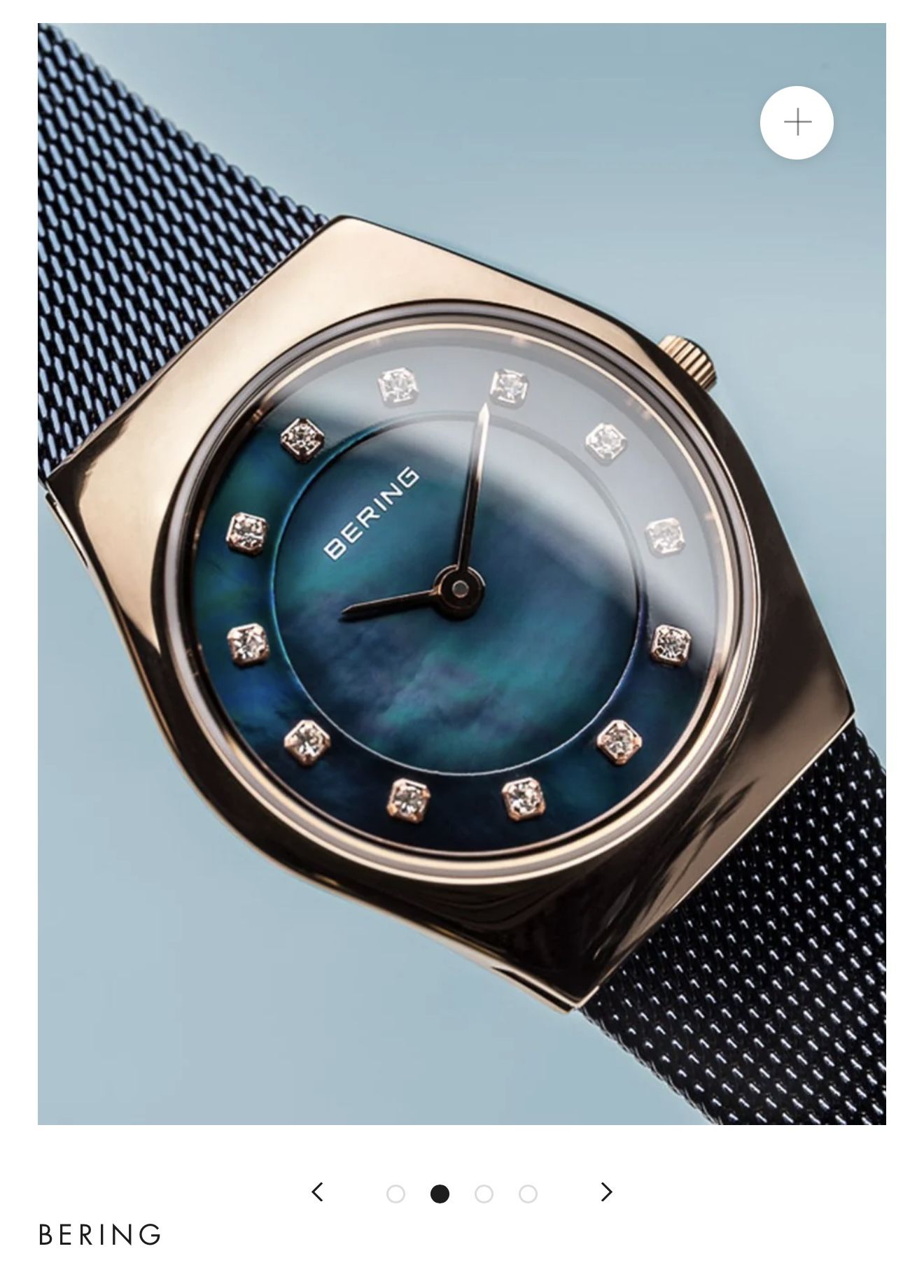 Bering Classic Polished Rose Gold Navy Blue Women’s Watch Brand New