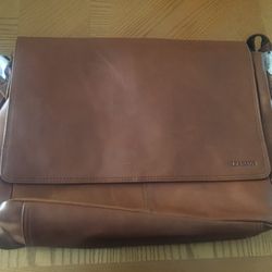 Leather Messenger Bag By Leabag 