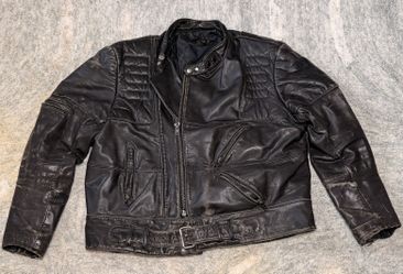 Vintage 80s Harley Davidson Hein Gericke Leather Motorcycle Jacket 52