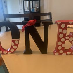ONE Mickey Or Minnie Letters 