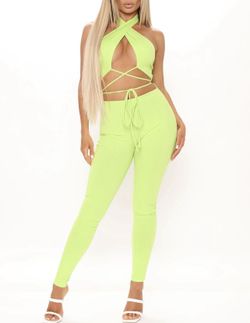 Medium Lime Green Yellow Jumpsuit 🔥small /medium