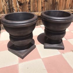 New Flower Pots Made Out Of  Cement Size 22in H x 18in W 