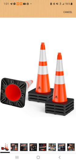 Brand New 28” Traffic Cones (8 Pack) – Heavy Duty Safety Cones – Retail $108