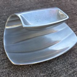 Nambe Nambé MT0739 Drift Chip & Dip Set Wei Young 2014 Metal Alloy Modern Serveware