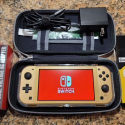 Nintendo Switch Lite [Hyrule Edition] w/1TB MicroSD & Accessories