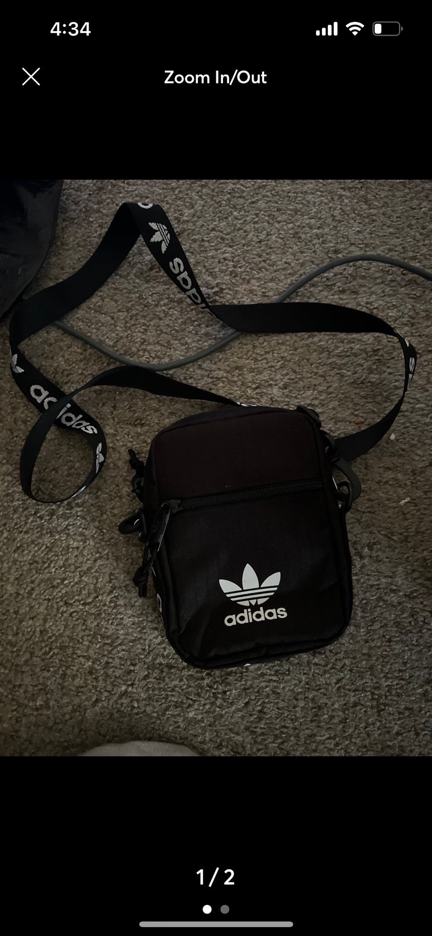 Adidas Original Festival Bag Crossbody Shoulder Waist Bag Black White