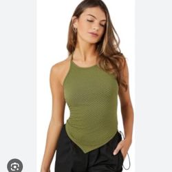 Strappy Lace-Up Halter Top