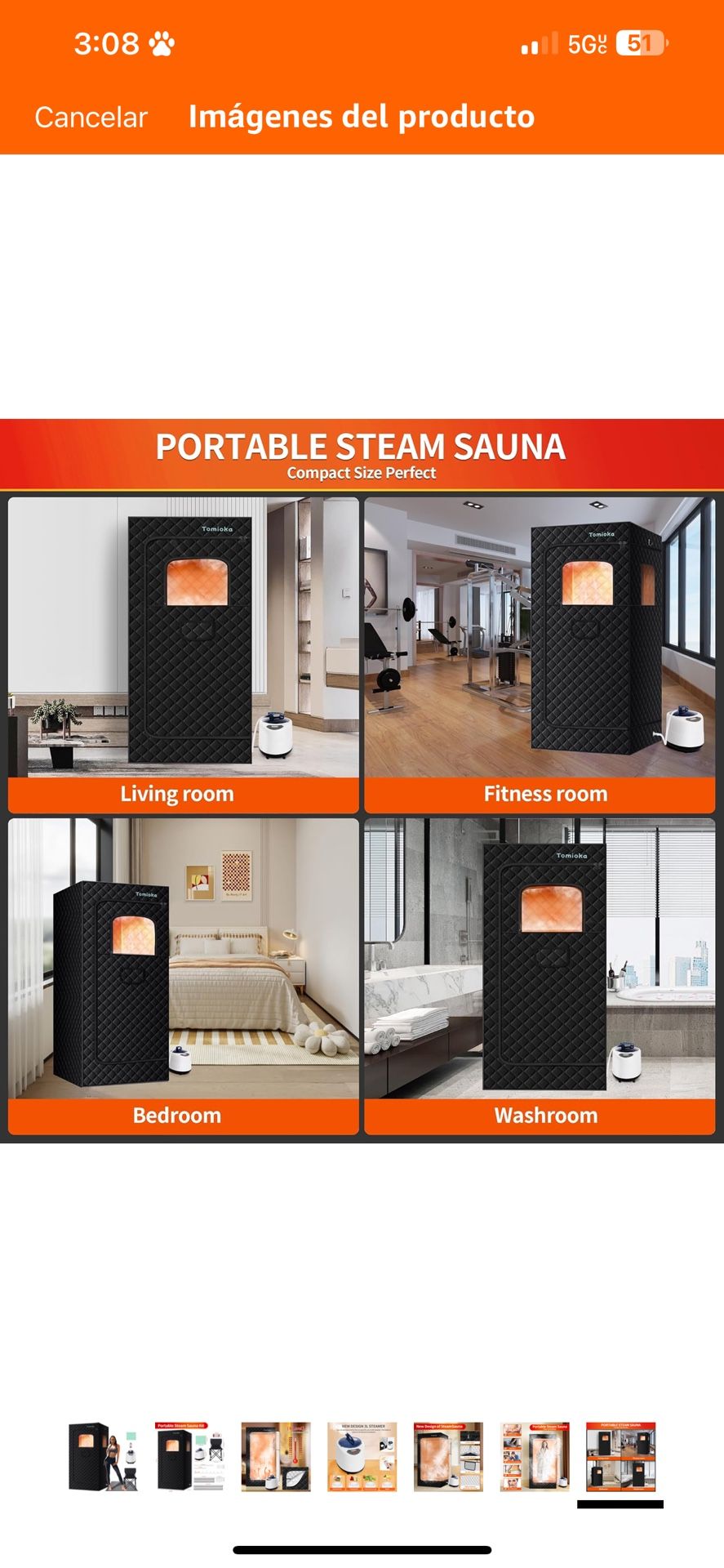 sauna de vapor portátil