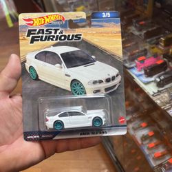Hotwheels Fast & Furious White BMW M3 E46 1:64 Scale Diecast $12 Each 