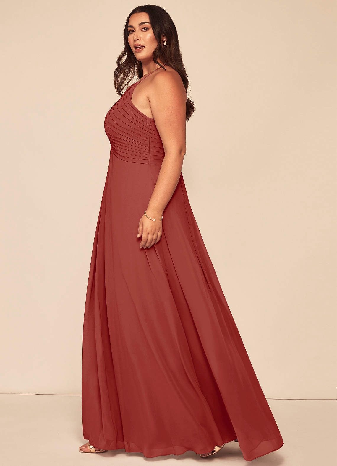 Plus Size Azazie Ginger Dress – Terracotta (Custom Size) – New with Tags