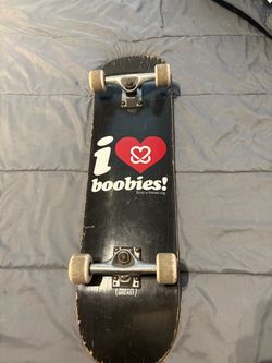 I Heart Boobies" Skateboard Deck